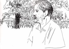 David Prudhomme pour le festival litterature en jardin 2024 avec Alexis Jenni