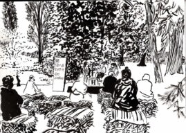 David Prudhomme pour le festival Littérature en jardin 2024 dans le parc du château Dassault à Saint-Émilion